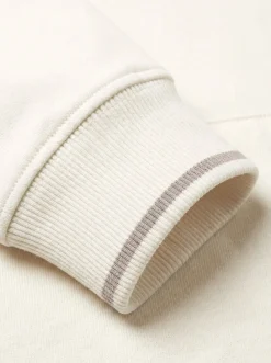 Felpa full zip con cappuccio bianca