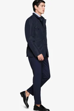 Field jacket tecnica blu