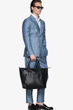 Giacca doppiopetto effetto denim avion