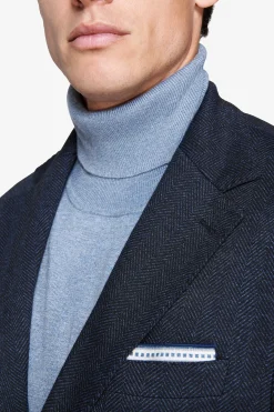 Giacca Herringbone blu