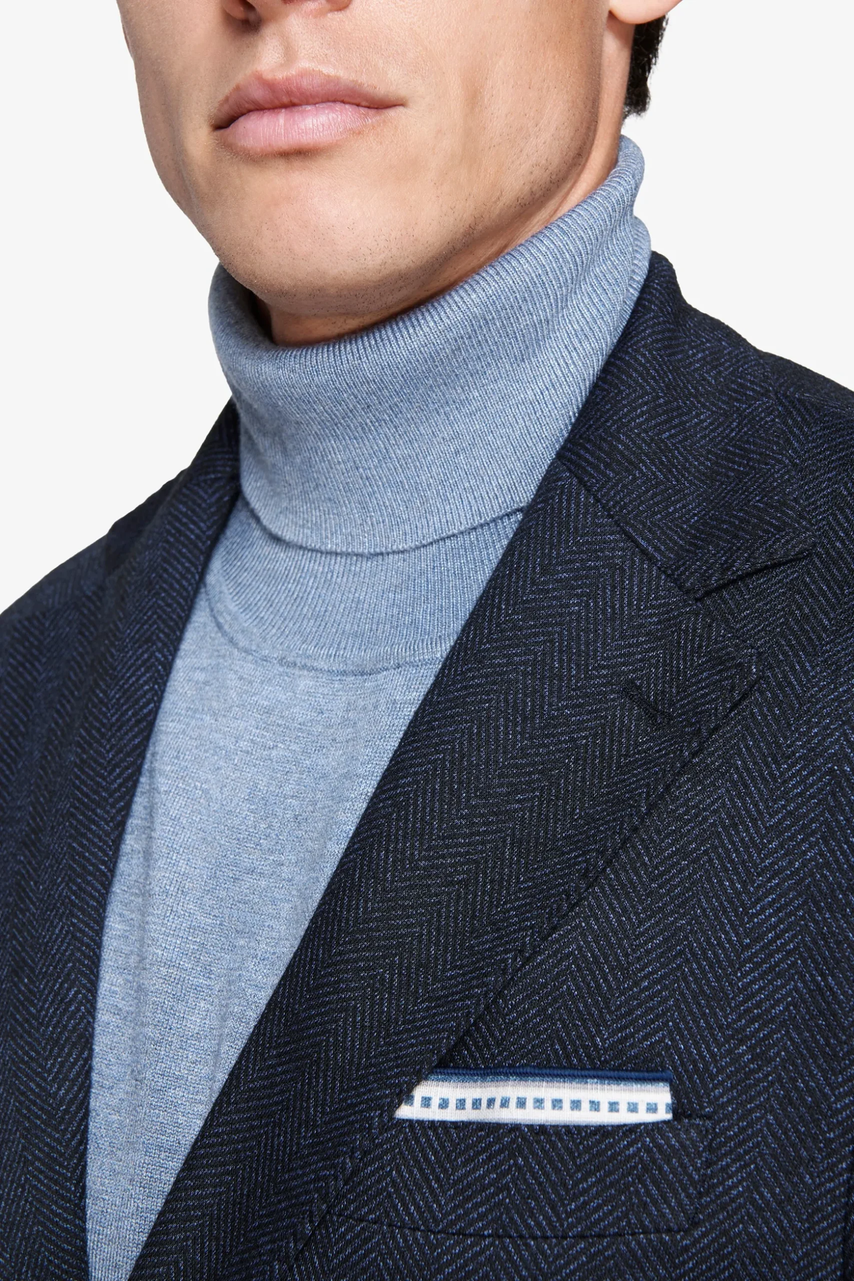 Giacca Herringbone blu