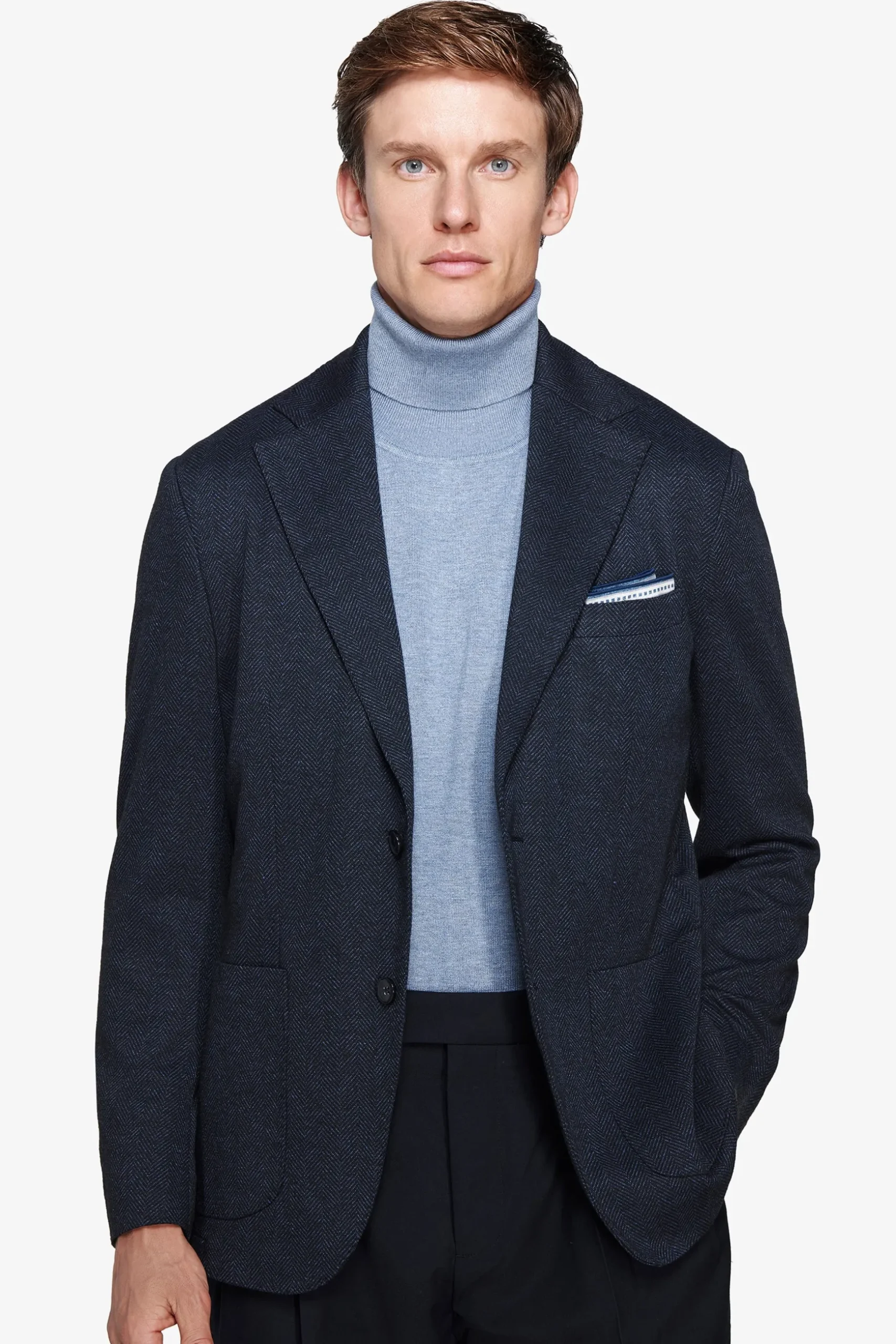 Giacca Herringbone blu