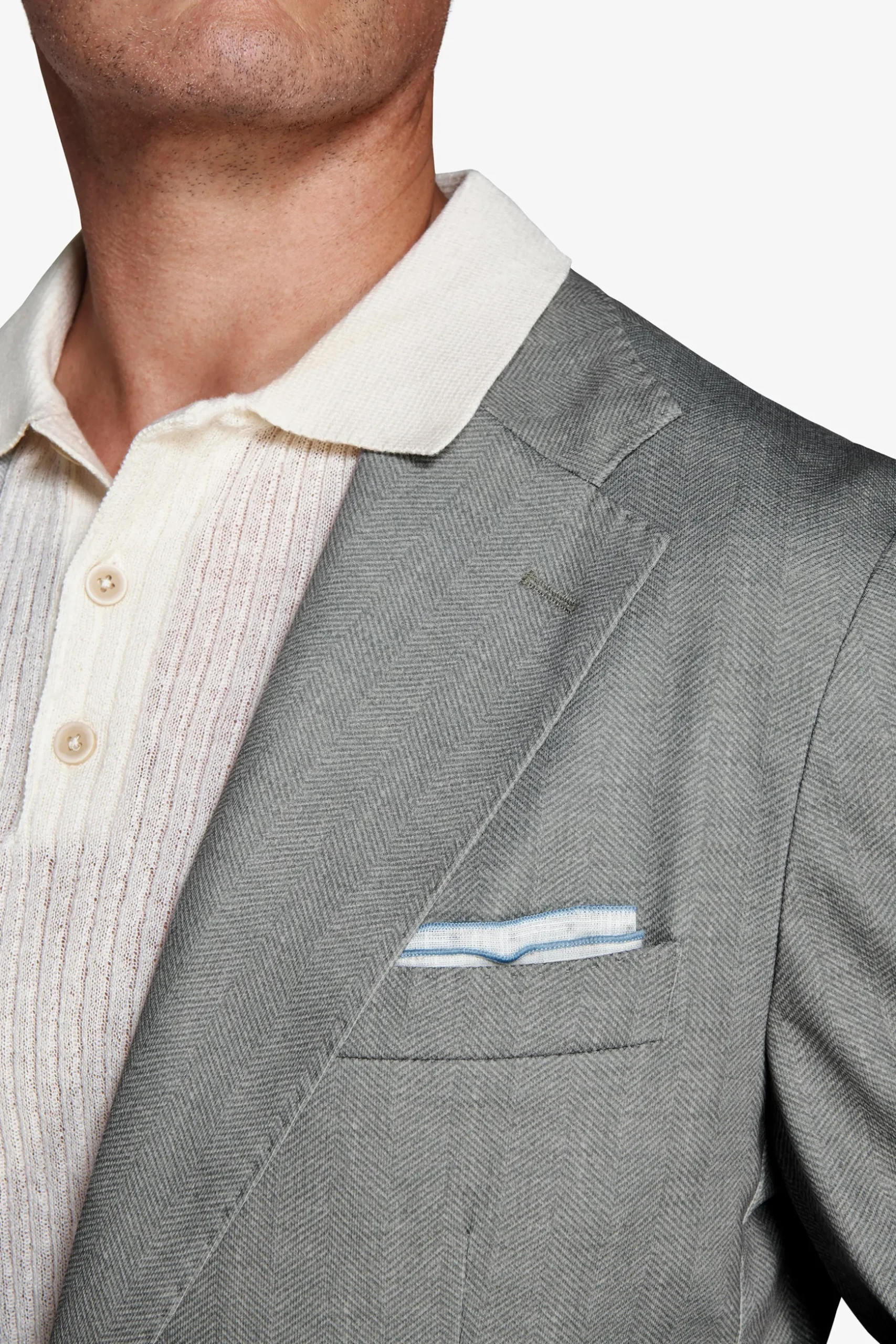 Giacca jersey Herringbone verde