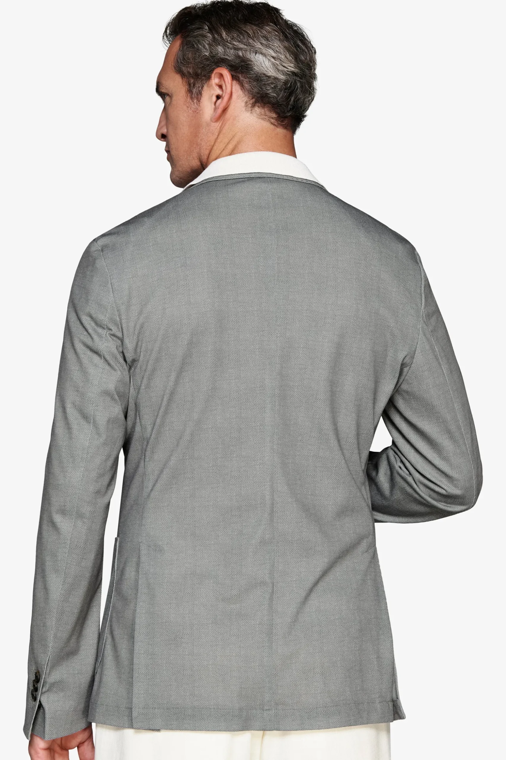 Giacca jersey Herringbone verde