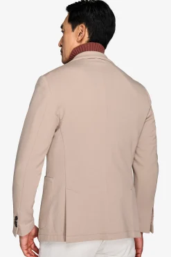 Giacca jersey stretch beige