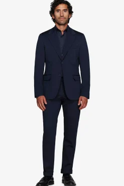 Giacca jersey tecnico blu slim