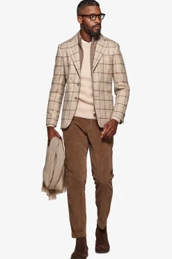 Giacca overcheck con pettorina beige