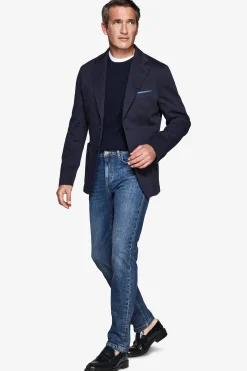 Giacca stretch armaturata blu