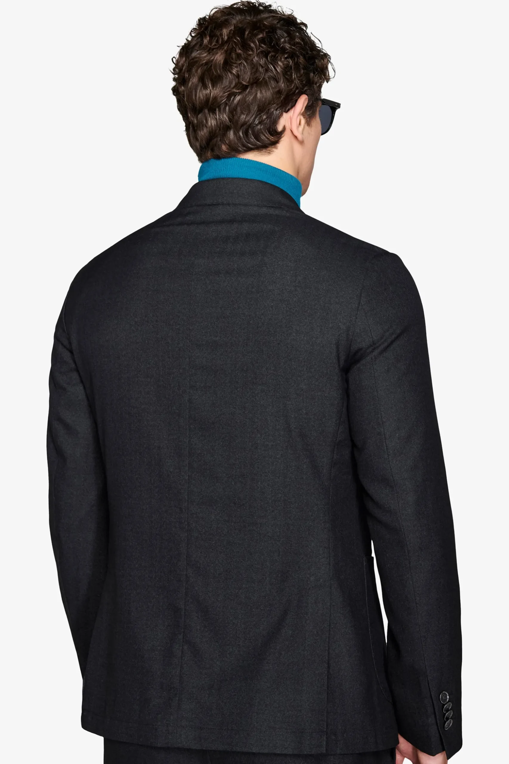 Giacca twill melange nera