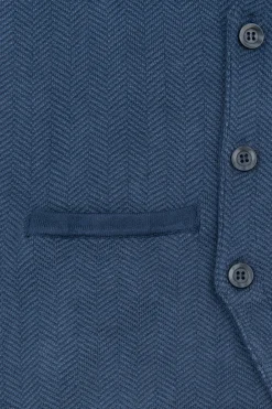 Gilet doppiopetto fantasia herringbone avion