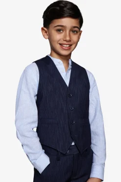 Gilet effetto denim blu scuro Kids