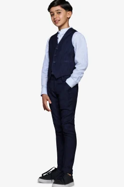Gilet effetto denim blu scuro Kids