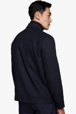 Giubbotto corto Herringbone blu