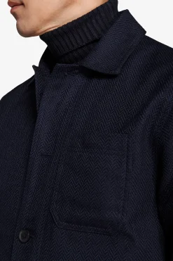 Giubbotto corto Herringbone blu