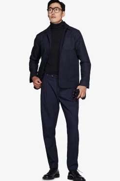 Giubbotto corto Herringbone blu