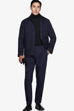 Giubbotto corto Herringbone blu