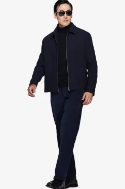 Giubbotto corto in panno blu