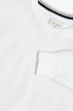 Maglia bimaterica DNJ panna