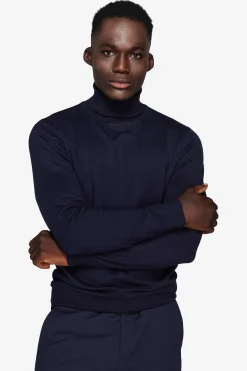 Maglia dolcevita basic blu