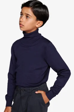 Maglia dolcevita basic blu Kids