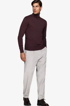 Maglia dolcevita basic bordeaux