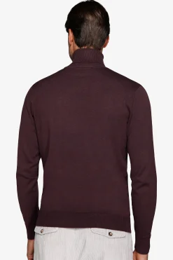 Maglia dolcevita basic bordeaux