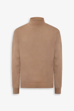 Maglia dolcevita basic cammello