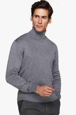 Maglia dolcevita basic grigio
