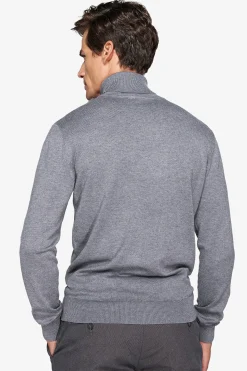 Maglia dolcevita basic grigio