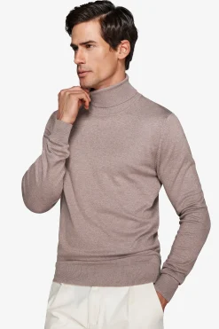 Maglia dolcevita basic tortora