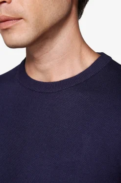 Maglia girocollo basic blu
