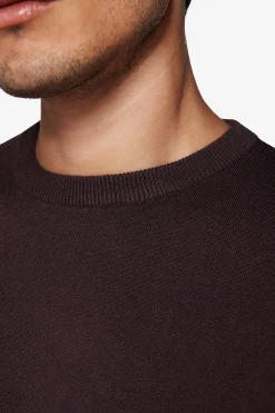 Maglia girocollo basic marrone