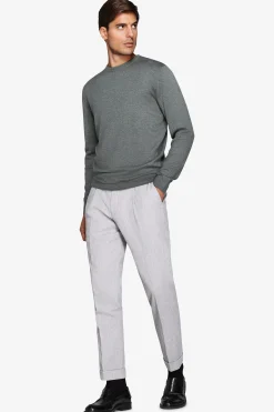Maglia girocollo basic verde