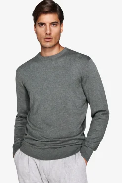 Maglia girocollo basic verde