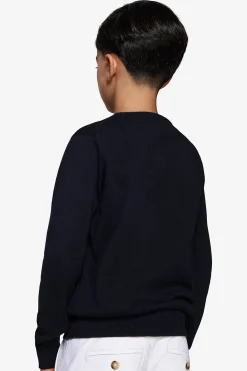 Maglia girocollo blu Kids
