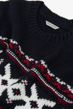 Maglia girocollo Christmas blu
