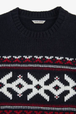 Maglia girocollo Christmas blu