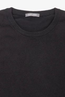 Maglia girocollo cotone nero