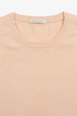 Maglia girocollo cotone pesca