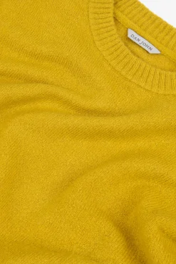 Maglia girocollo effetto termico senape