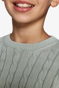 Maglia girocollo treccia salvia Kids