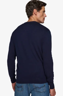 Maglia scollo a V blu