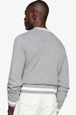 Maglia scollo a V grigia DNJ