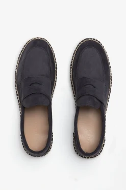 Mocassino ecosuede blu