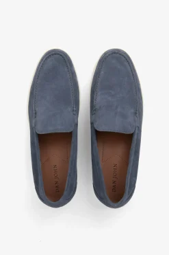 Mocassino scamosciato denim
