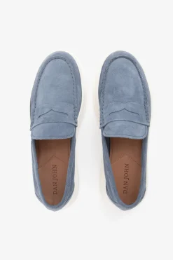Mocassino scamosciato denim