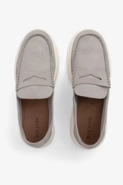 Mocassino scamosciato grigio chiaro