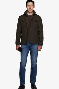 Overshirt effetto flanella melange moro