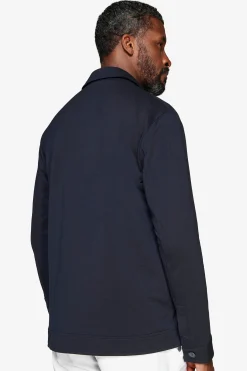 Overshirt jersey blu