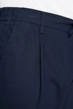 Pantalaccio misto lino blu